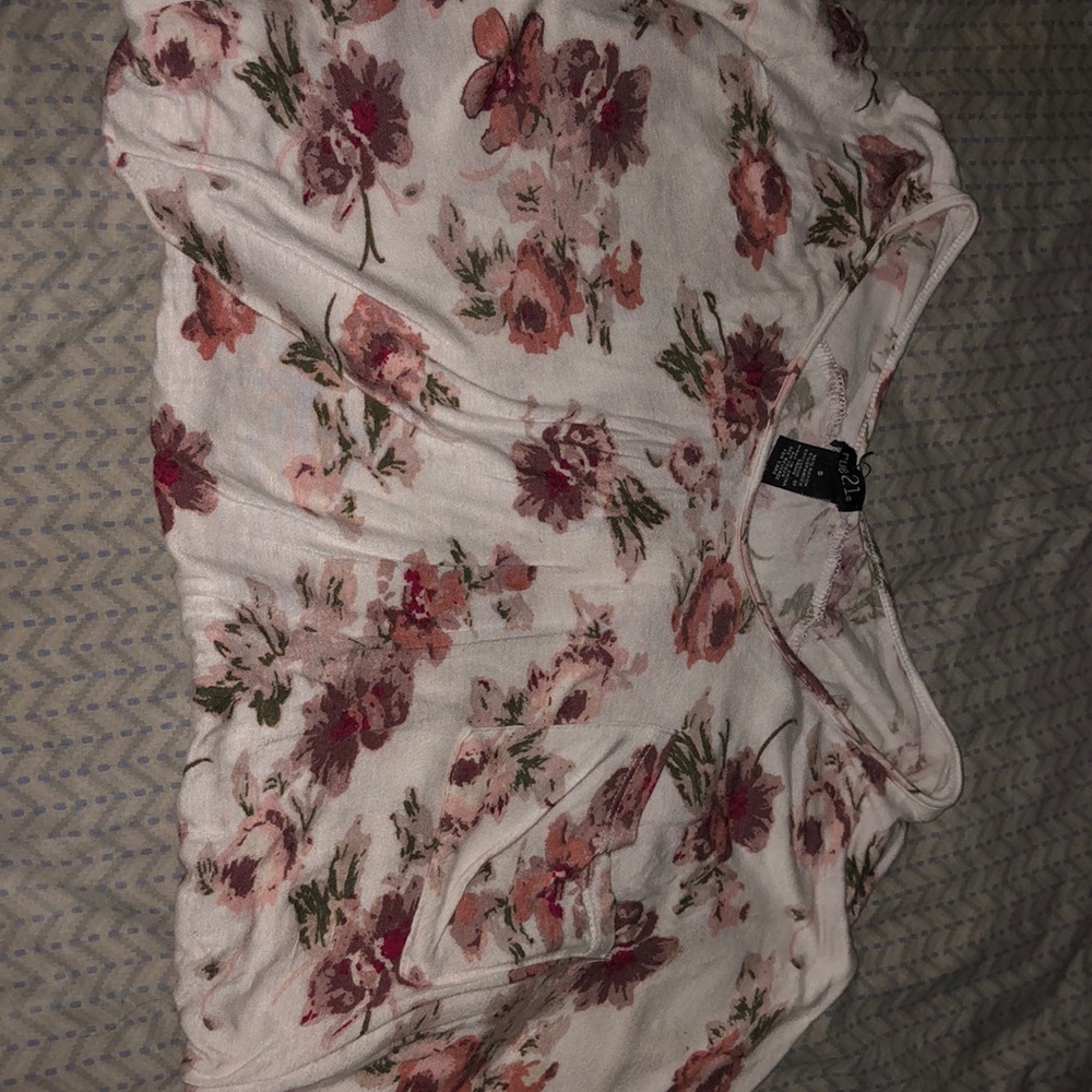 floral print almost dressy light blouse